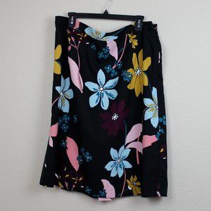Who What Wear Floral Midi Skirt